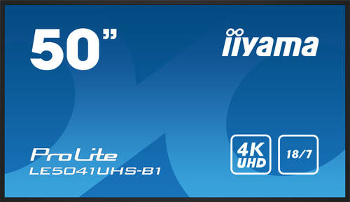 Grosbill Affichage dynamique Iiyama LE5041UHS-B1 50" 4K/VA/9ms/RJ45/IR/HDMI/VGA