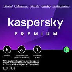 Grosbill Logiciel sécurité Kaspersky Antivirus Premium Boîte - 1 An / 5 PC