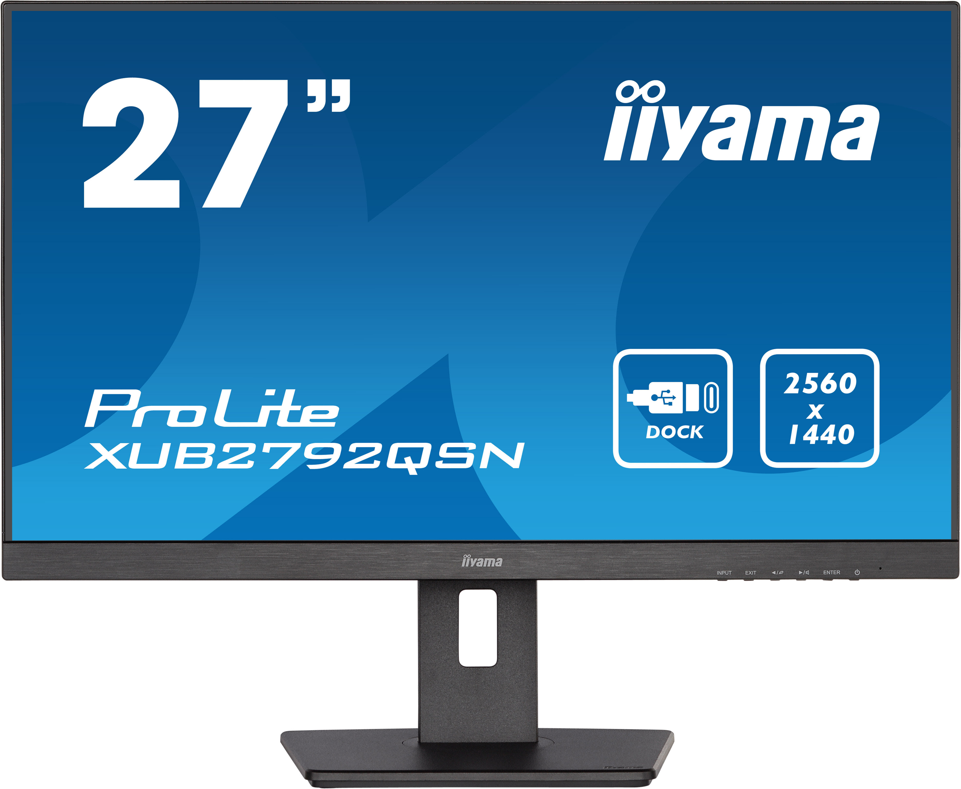 Grosbill Ecran PC Iiyama XUB2792QSN-B5 27"WQHD/75Hz/IPS/4ms/DOCK USB-C