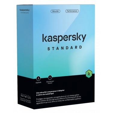 Grosbill Logiciel sécurité Kaspersky Antivirus Standard Boîte - 1 An / 3 PC
