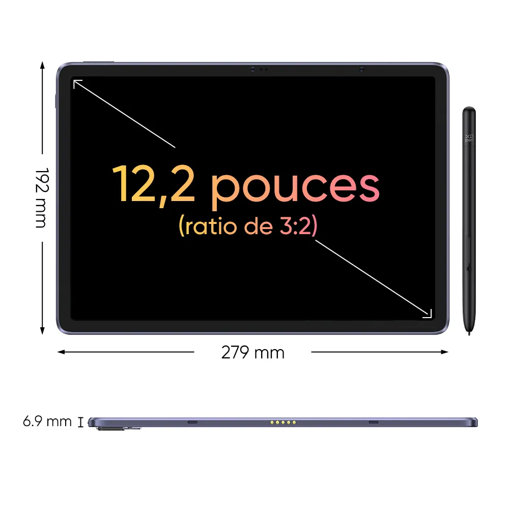 XPPEN Magic Drawing Pad/2540LPI/12"/Violet - Tablette graphique - 4