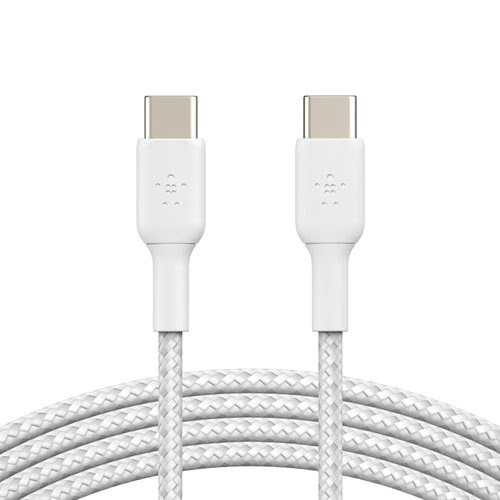 USB-C to USB-C Cable Braided 1M White - Achat / Vente sur grosbill-pro.com - 4