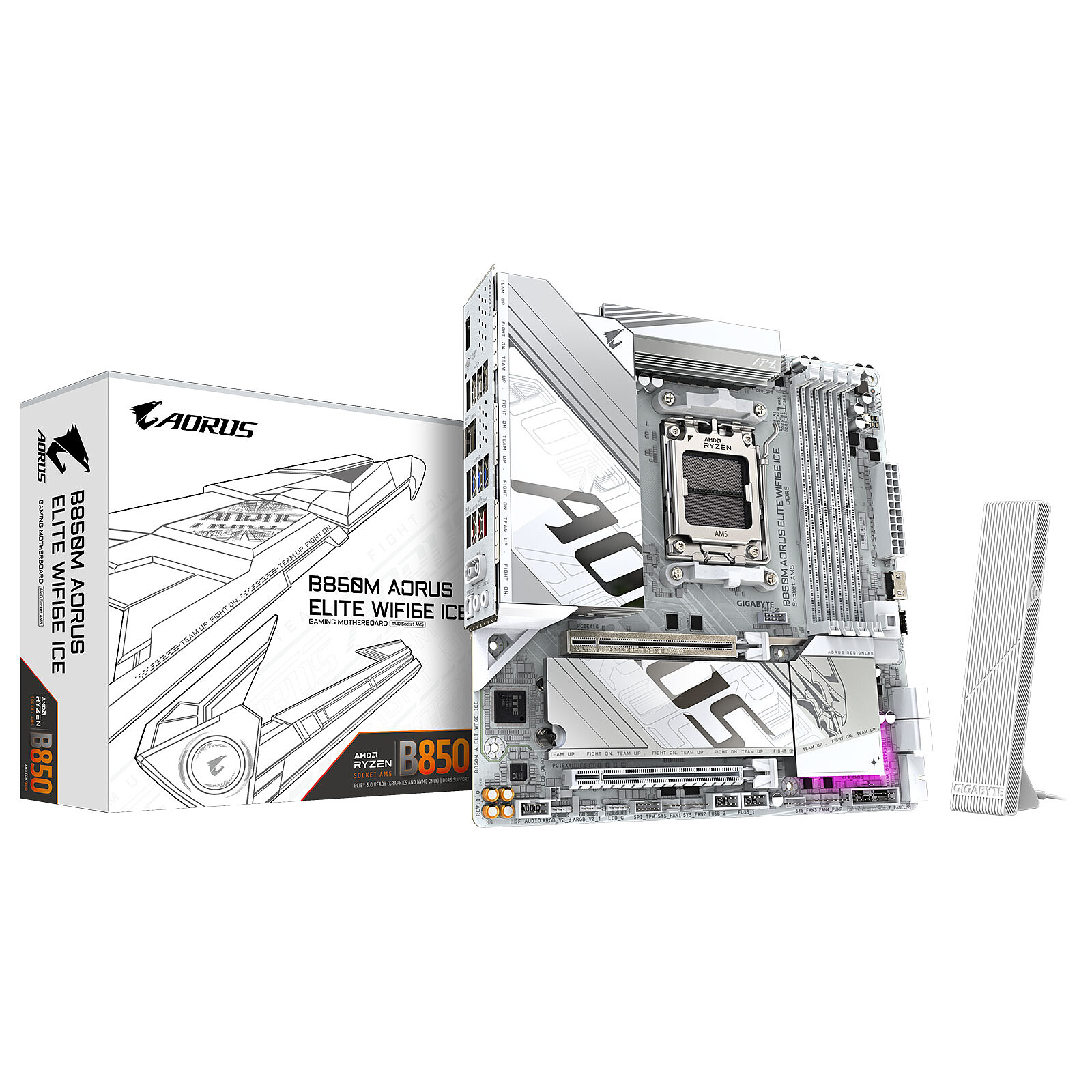 Gigabyte B850M A ELT WF6E ICE Micro-ATX  - Carte mère Gigabyte - 0