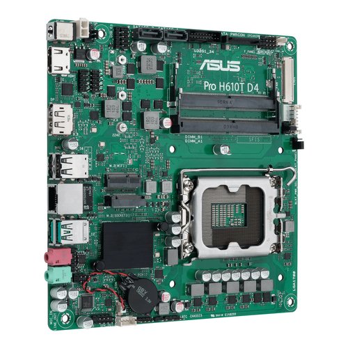 ASUS PRO H610T D4-CSM LGA1700 DDR4 1xHDMI 2.1 1xDP 1xPCIe 2xM.2 2xSATA 4xUSB Thin Mini ITX MB - Achat / Vente sur grosbill-pro.com - 0