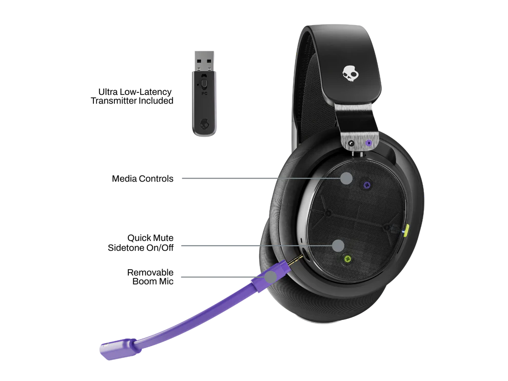 Skullcandy PLYR Wireless Stereo Noir - Micro-casque - grosbill-pro.com - 2