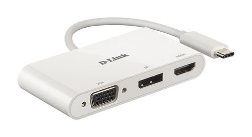 Grosbill Carte réseau D-Link 3-in-1 USB-C HDMI/VGA/DisplayPort