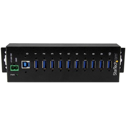 10 Port Industrial USB 3.0 Hub - Metal - Achat / Vente sur grosbill-pro.com - 1