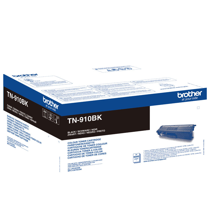 Toner Noir 9000 Pages - TN910BK pour imprimante Laser Brother - 1