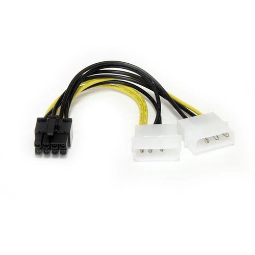 6" LP4 to 8 Pin PCIe Power Cable Adapter - Achat / Vente sur grosbill-pro.com - 0