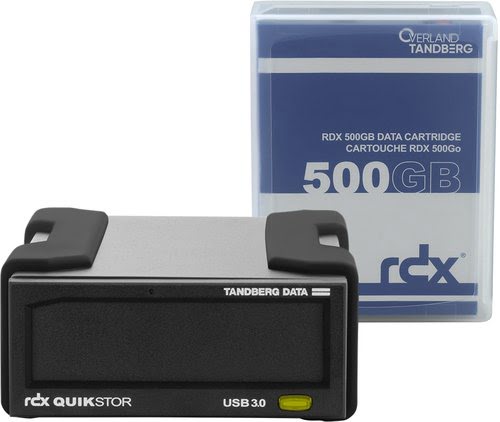 Grosbill Disque dur externe Tandberg RDX EXT DRIVE 500GB BLACK USB3+