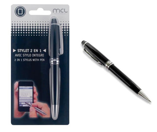 2 in 1 stylus with pen for tablet blk - Achat / Vente sur grosbill-pro.com - 0