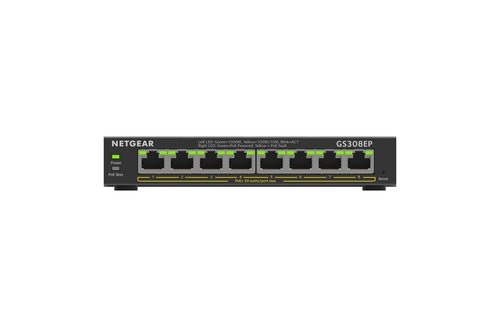 Grosbill Switch Netgear 8-Port Gigabit Ethernet PoE+ Plus Switch (GS308EP) - 8 (ports)/10/100/1000/Avec POE/Manageable/8