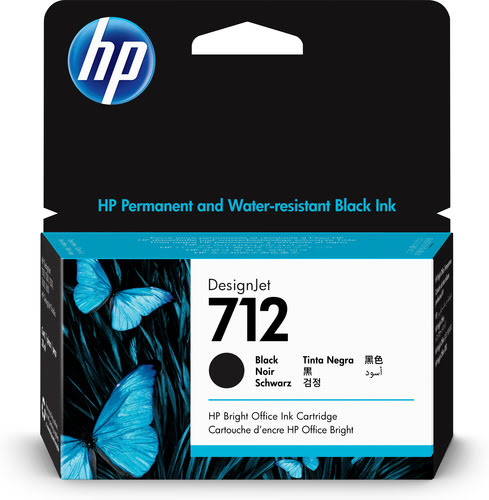 Cartouche d'encre Black DesignJet 712 - 3ED70A pour imprimante  HP - 0