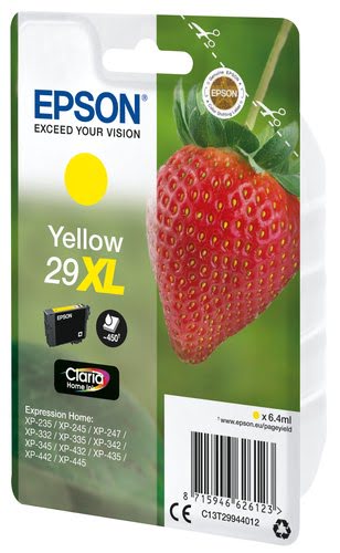 Cartouche Jaune - C13T29944012 pour imprimante Jet d'encre Epson - 1