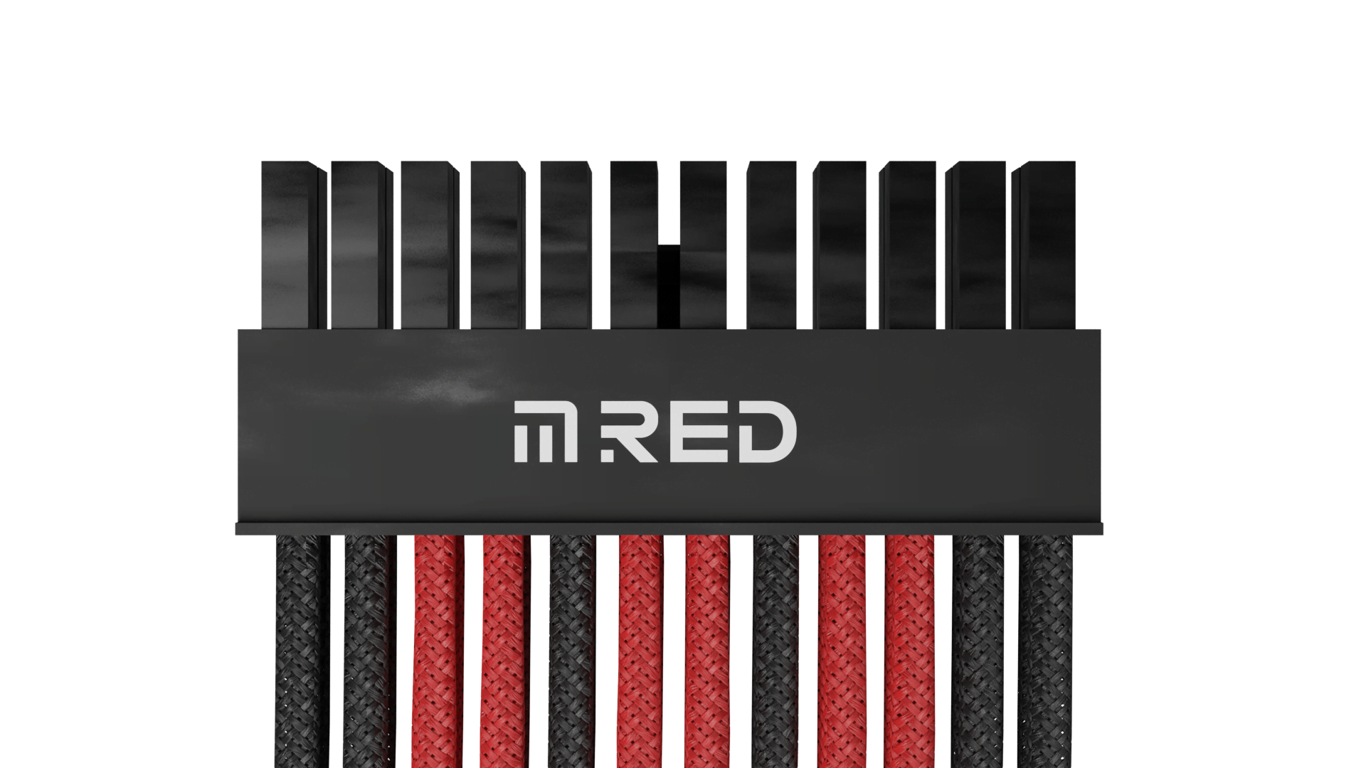 M.RED Kit ext. 7 Câbles tressés Ultimate - Noir Rouge (KEX-01BR) - Achat / Vente Accessoire alimentation sur grosbill-pro.com - 1