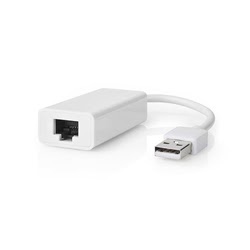 Grosbill Connectique PC Nedis Adaptateur USB 2.0 vers RJ 45 - Blanc 