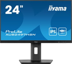 Grosbill Ecran PC Iiyama XUB2497HSN-B1 23.8" FHD/100Hz/IPS/USB-C/RJ45-Seconde Vie-Très Bon Etat