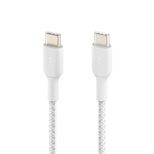 USB-C to USB-C Cable Braided 1M White - Achat / Vente sur grosbill-pro.com - 3