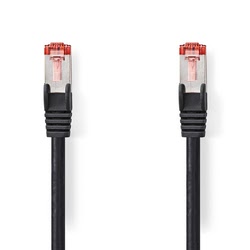 Cable RJ45 male/male - CAT6 S/FTP - Noir - 1m