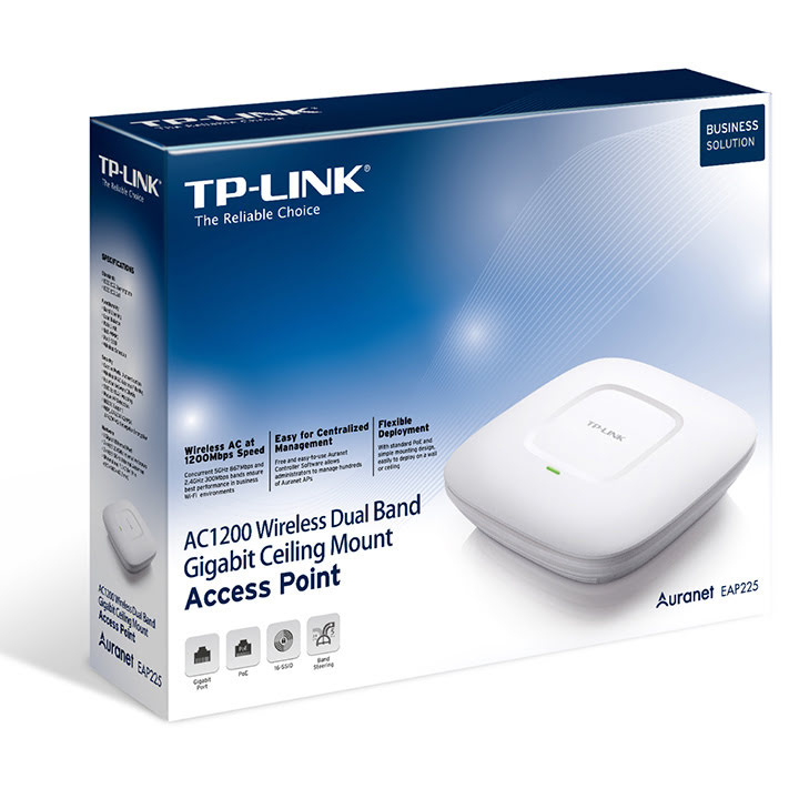 TP-Link EAP225 - Point d'accès WiFi PoE Plafonnier - grosbill-pro.com - 1