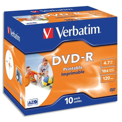 Grosbill Consommable stockage Verbatim DVD-R x 10 - 4.7 Go