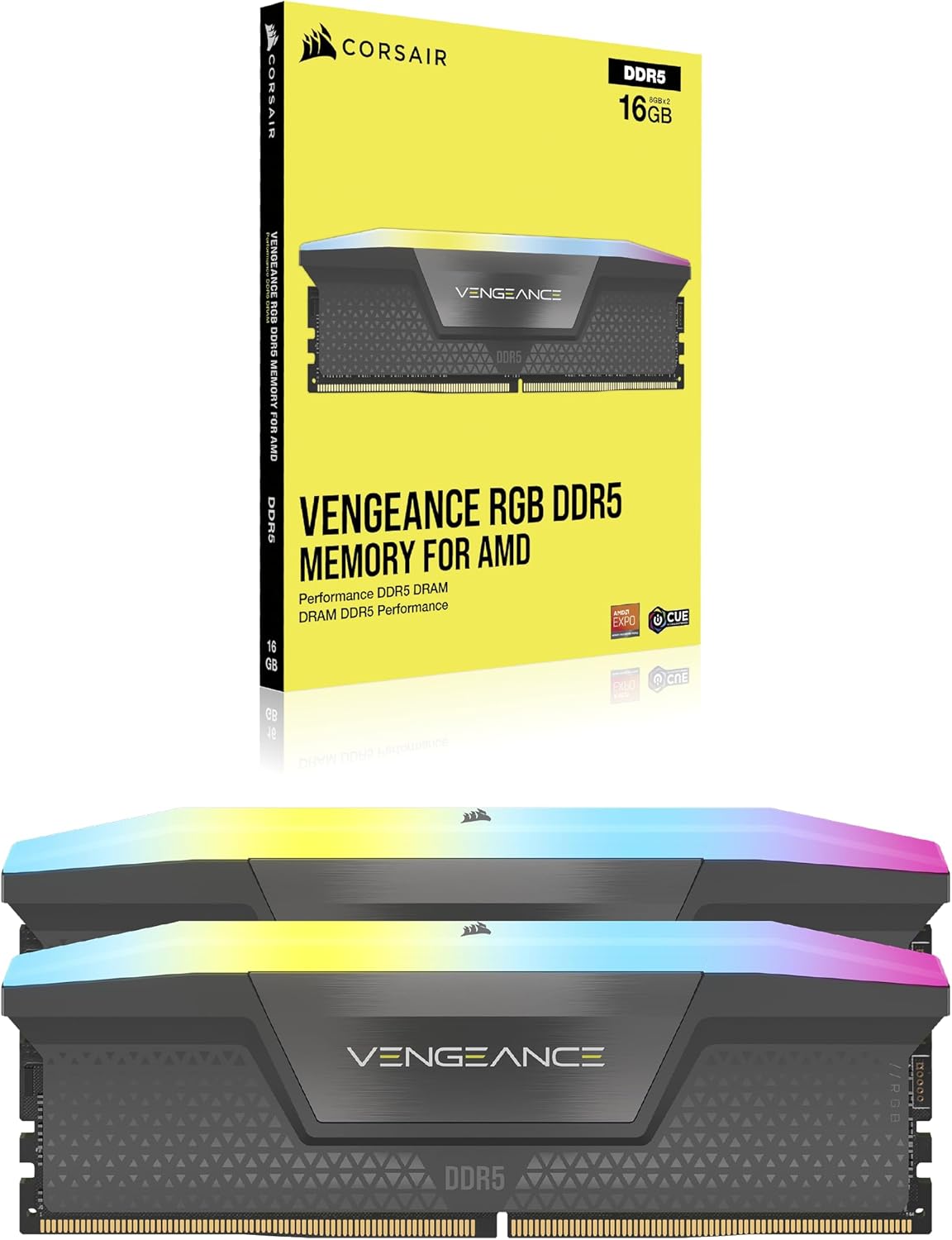 Corsair Vengeance RGB 64Go (2x32Go) DDR5 6000MHz - Mémoire PC Corsair sur grosbill-pro.com - 1