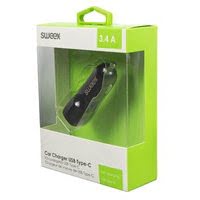 Chargeur allume-cigare USB / USB-C - 3,4 A - Noir - Accessoire téléphonie Grosbill Pro - 7