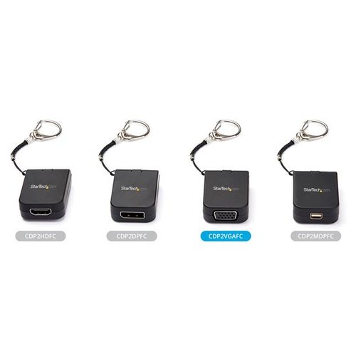 Keychain Adapter - USB C to VGA - 1080p - Achat / Vente sur grosbill-pro.com - 4