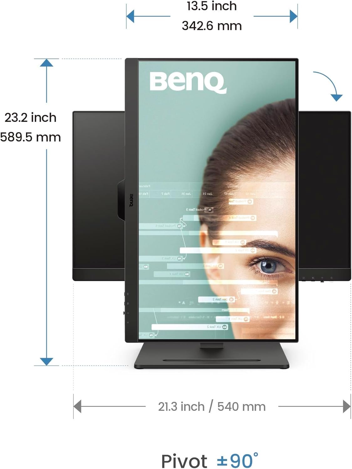 BenQ 24"  9H.LMJLJ.LBE - Ecran PC BenQ - grosbill-pro.com - 4