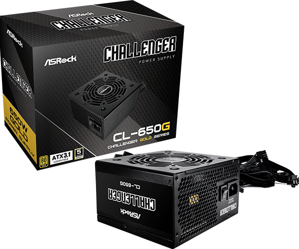 ASRock Challenger CL-650G - 650W - 80+ Gold - Noir (90-UXC065-GNEAAA) - Achat / Vente Alimentation sur grosbill-pro.com - 0