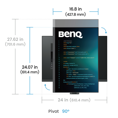 BenQ 28 pouces  9H.LM2LJ.TBE - Ecran PC BenQ - grosbill-pro.com - 4