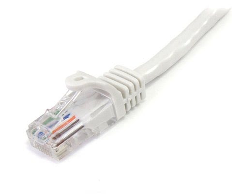 5m White Snagless Cat5e Patch Cable - Achat / Vente sur grosbill-pro.com - 1