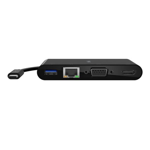 Adaptateur USB-C HDMI VGA USB-A - Accessoire PC portable Belkin - 0