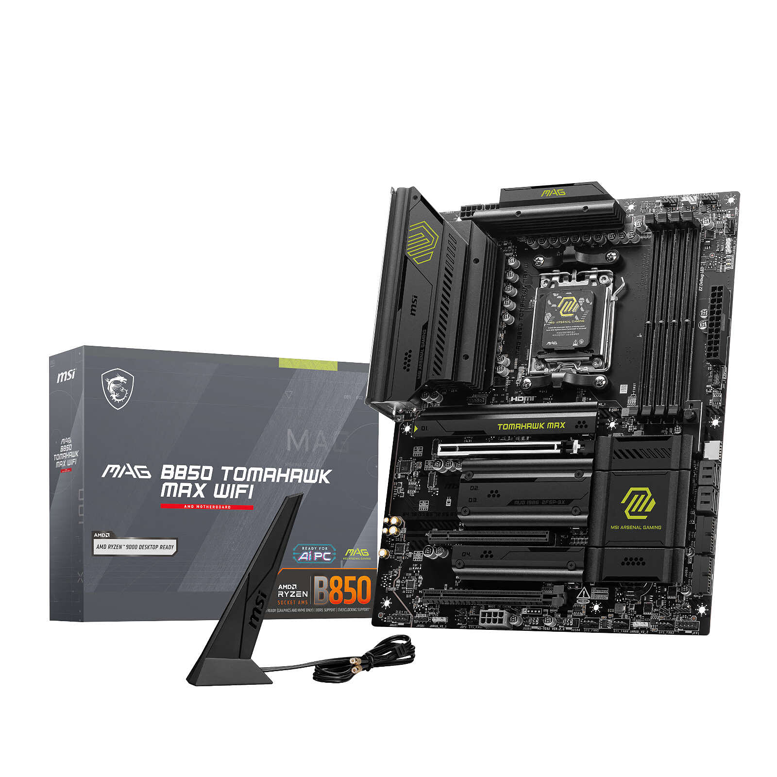 MSI MAG B850 TOMAHAWK MAX WIFI ATX  - Carte mère MSI - grosbill-pro.com - 0