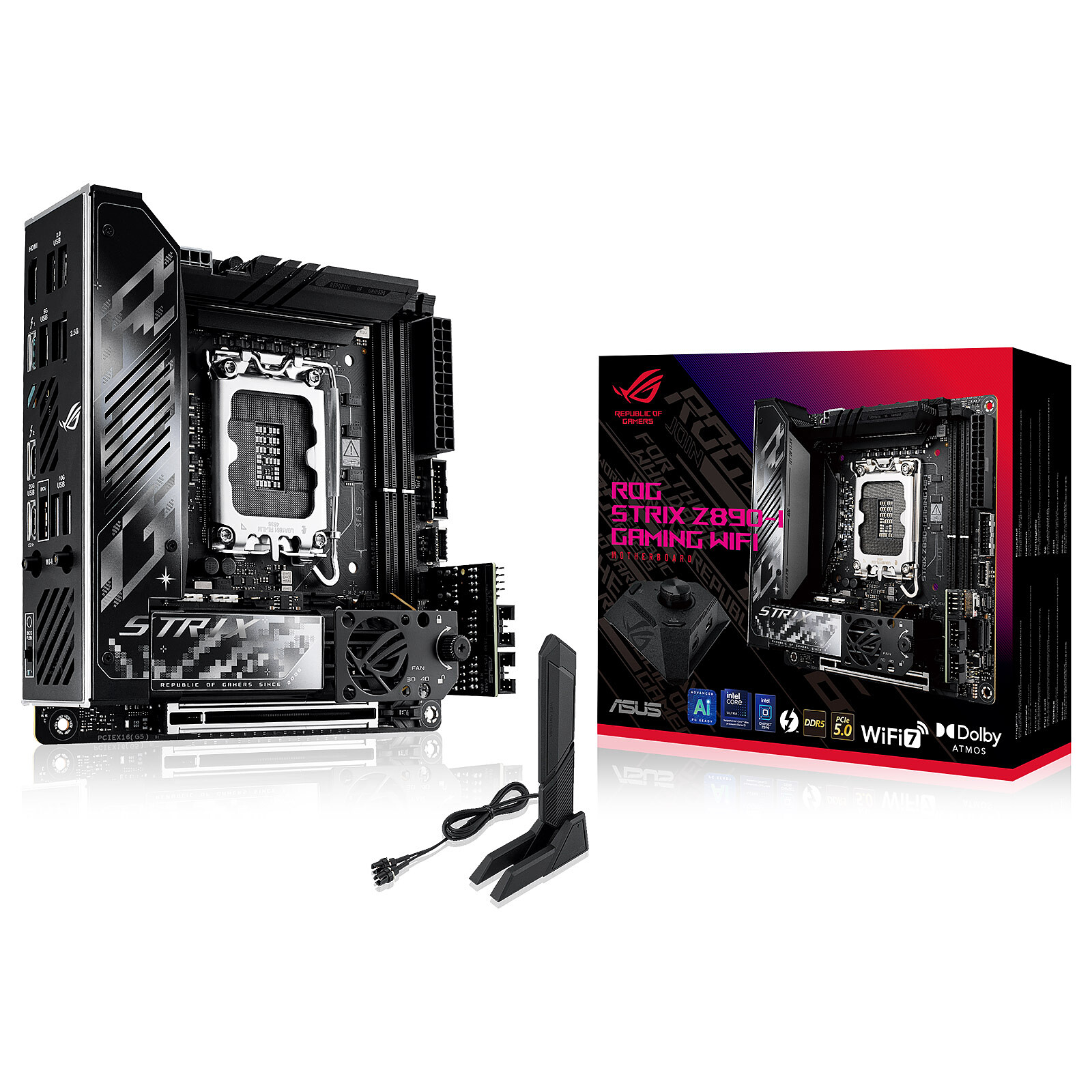 Asus ROG STRIX Z890-I GAMING WIFI Mini-ITX  - Carte mère Asus - 0