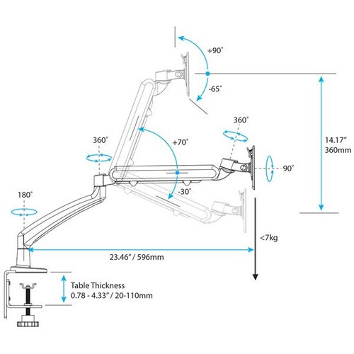 Single Monitor Arm - Slim Profile - Achat / Vente sur grosbill-pro.com - 5