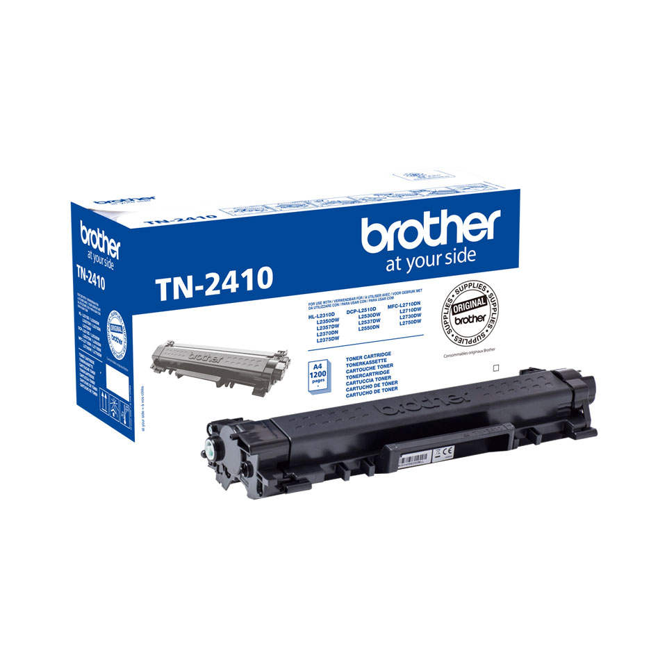 Toner Noir 1200 p. TN-2410 pour imprimante Laser Brother - 0