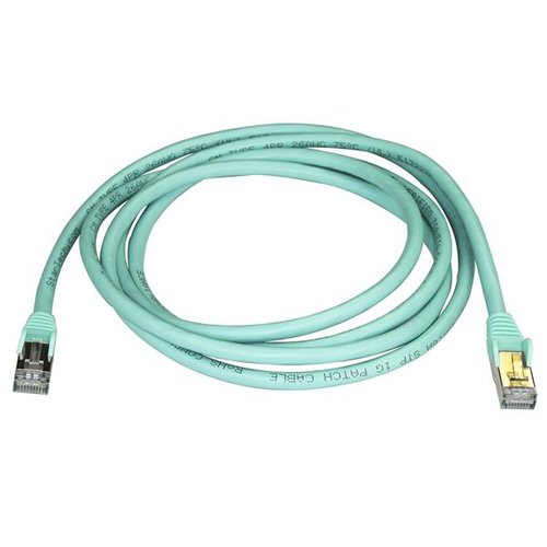 2m Aqua Cat6a Ethernet Cable - STP - Achat / Vente sur grosbill-pro.com - 1