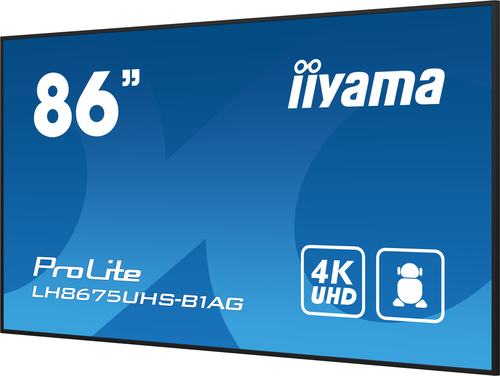 Iiyama LH8675UHS-B1AG - 85" 4K/IPS/Android/RJ45/WiFi (LH8675UHS-B1AG) - Achat / Vente Affichage dynamique sur grosbill-pro.com - 7