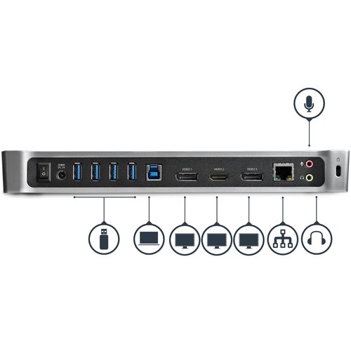 Triple-Video Docking Station for Laptops - Achat / Vente sur grosbill-pro.com - 3
