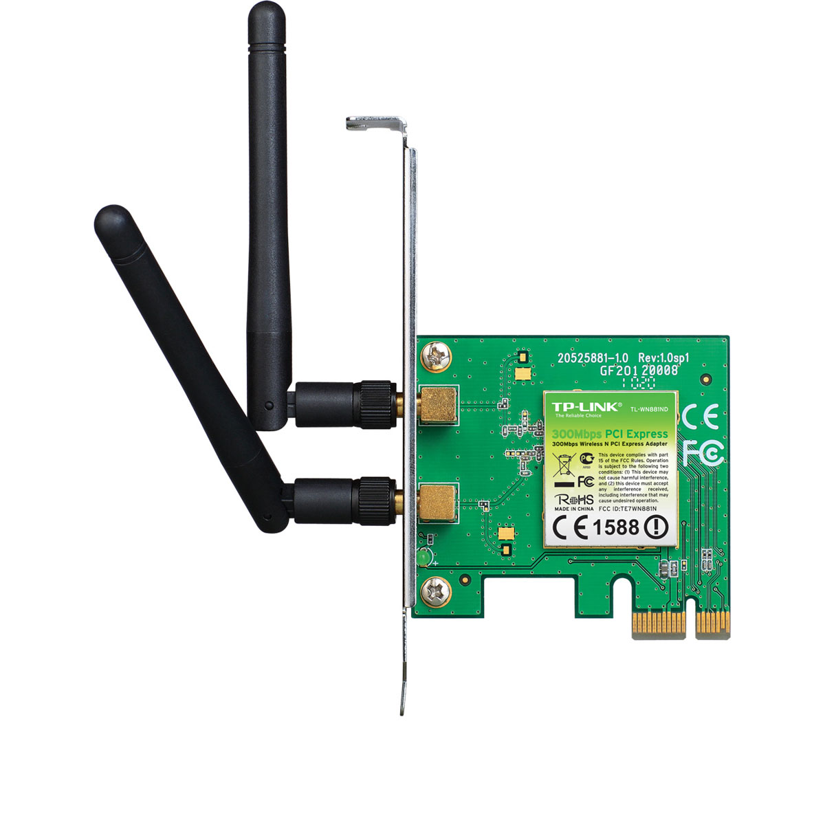 TP-Link PCI-E WiFi 802.11N 300Mbits - TL-WN881ND - Carte réseau - 0