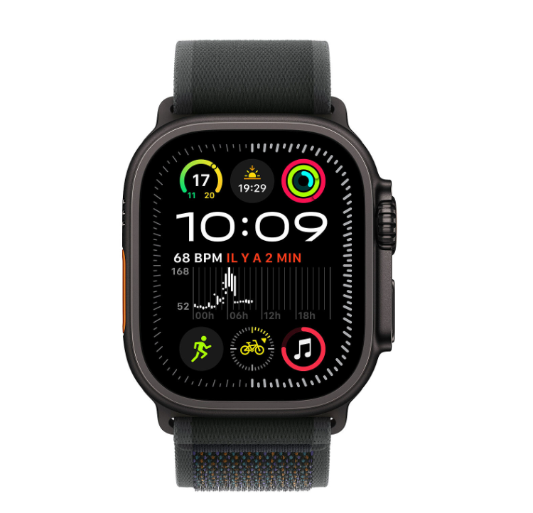 Apple Watch Ultra 2 GPS + Cellular 49mm Titane Noir M/L (MX4V3NF/A) - Achat / Vente Objet connecté / Domotique sur grosbill-pro.com - 1