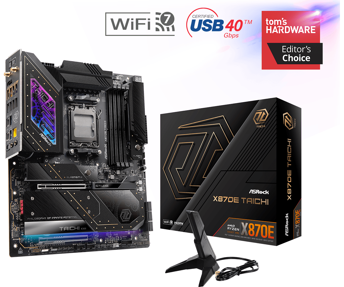 ASRock X870E TAICHI ATX  - Carte mère ASRock - grosbill-pro.com - 0