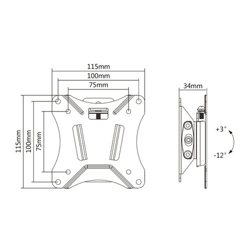 NeoMounts Flat Screen Wall Mount tilt - Achat / Vente sur grosbill-pro.com - 2