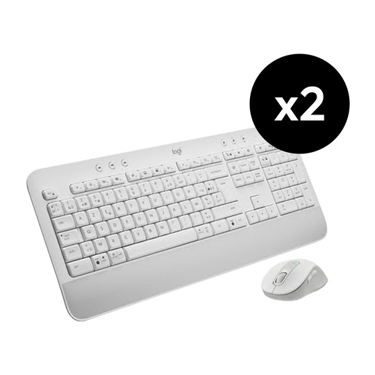 Logitech MK650 OffWhite Signature (x2) - Pack Clavier/Souris - 0