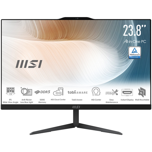 MSI Modern 23.8" FHD/5-120U/16Go/512Go/Wifi/BT/W11Pro - All-In-One PC/MAC - 1