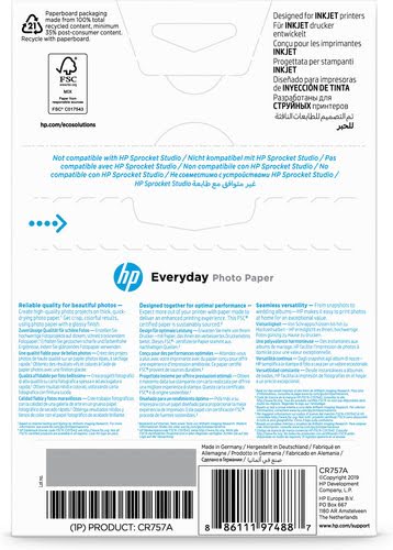 HP Paper/Everyday Glossy Photo 100 10x15 - Achat / Vente sur grosbill-pro.com - 2