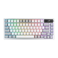 Grosbill Clavier PC Asus ROG Azoth - Blanc/RGB/Sans Fil