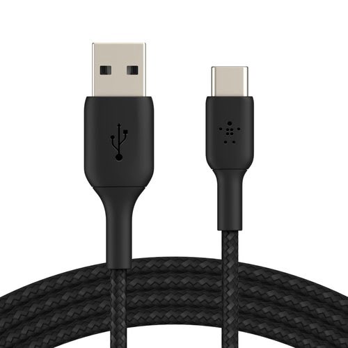 USB-A to USB-C Cable Braided 3M Black - Achat / Vente sur grosbill-pro.com - 4