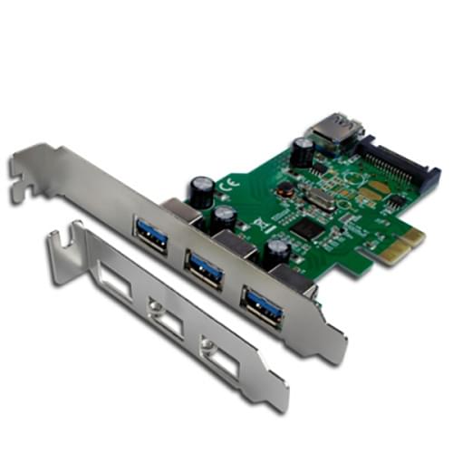 PCI-E 3 ports USB 3.0 + 1 port interne USB 3.0 - Carte contrôleur - 0